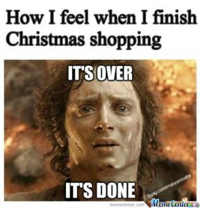 Christmas Shopping its over its done